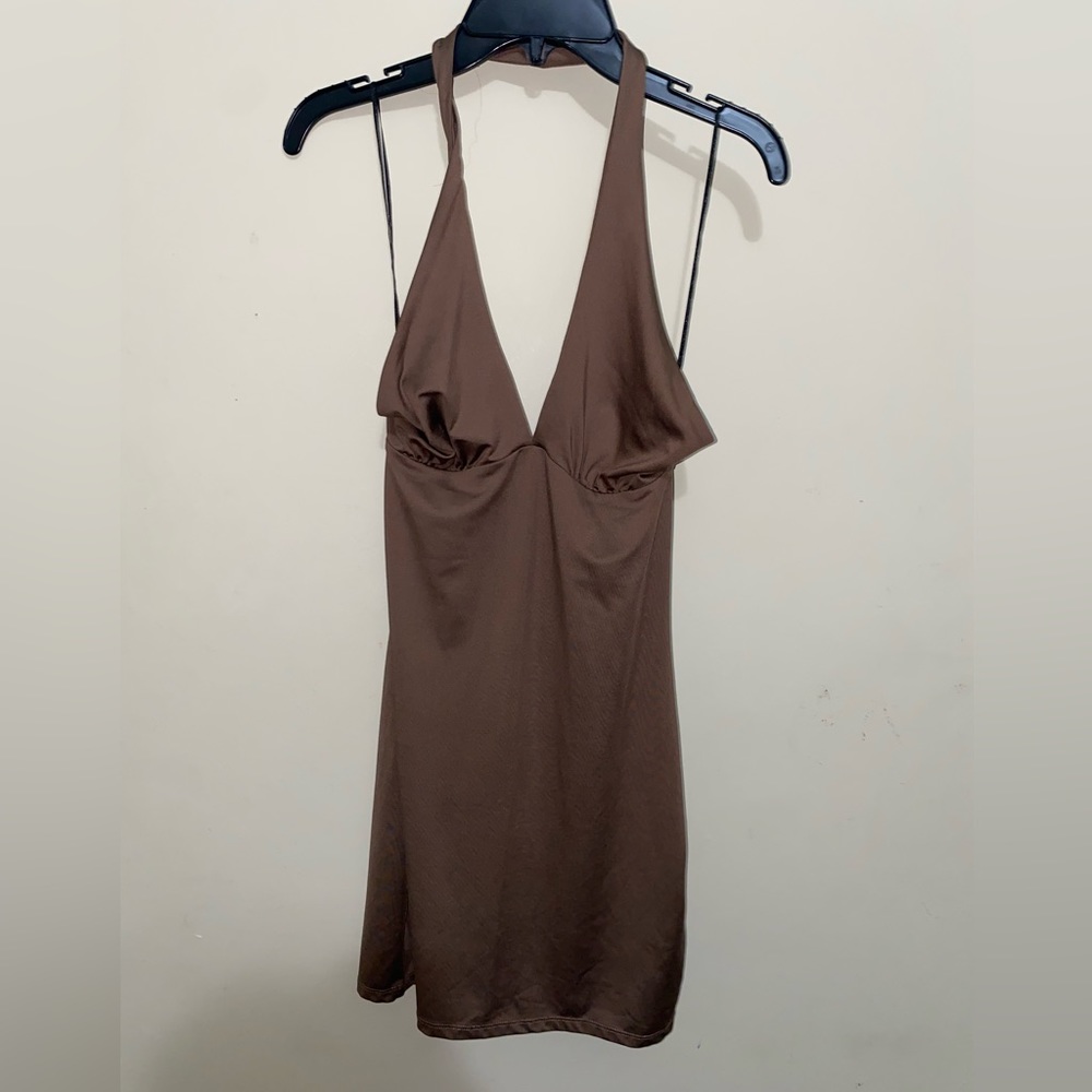 Brown going out party dress